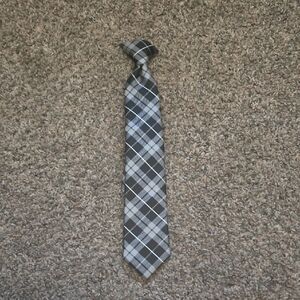 Chaps Classic Black and Gray Checkered Tie